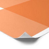 Pompoen Sinaasappel Gingham Herfst Baby shower Poster (Hoek)