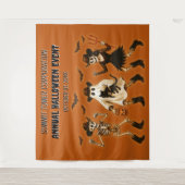 Pompoen Sinaasappel Halloween Event Achtergrond Wandkleed (Voorkant)