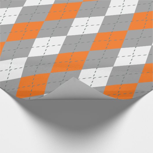 Pompoen Sinaasappel Houtskool Dk Grijs Wht XL Argy Cadeaupapier (Hoek)