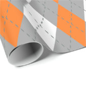 Pompoen Sinaasappel Houtskool Dk Grijs Wht XL Argy Cadeaupapier (Rol Hoek)