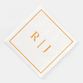 Pompoen Sinaasappel Monogrammen Herfst Herfst Fall Servet (Hoek)