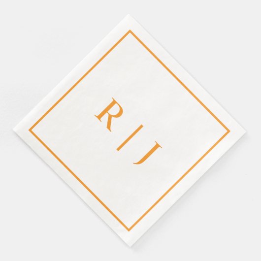 Pompoen Sinaasappel Monogrammen Herfst Herfst Fall Servet (Hoek)