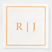 Pompoen Sinaasappel Monogrammen Herfst Herfst Fall Servet (Voorkant)