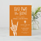 pompoen Sinaasappel slecht twee het bot 2e verjaar Kaart (Staand voorkant)