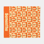  Pompoen Sinaasappel Tartan Plaid Thanksgiving Fleece Deken (Voorkant (Horizontaal))