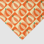 Pompoen Sinaasappel Tartan Plaid Thanksgiving Tissuepapier (Detail)