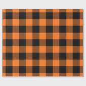 Pompoen Sinaasappel Zwart Enorme Buffel Plaid Tart Cadeaupapier (Vlak)