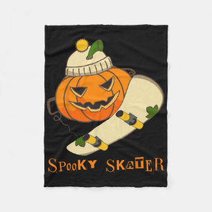 Pompoen Skateboard Halloween Kostuum Leuk Skateboa Fleece Deken