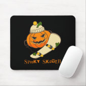 Pompoen Skateboard Halloween Kostuum Leuk Skateboa Muismat (Met muis)