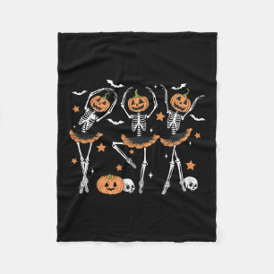 Pompoen Skelet Enge Halloween Mannen Vrouwen Jonge Fleece Deken