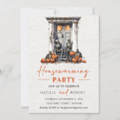Pompoen Skelet Housewarming Party Kaart (Voorkant)