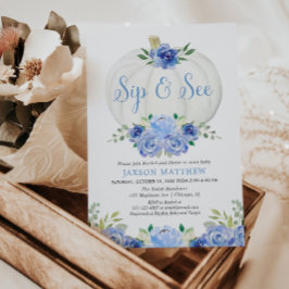 Pompoen slok en zie, herfst ontmoet groet baby jon kaart