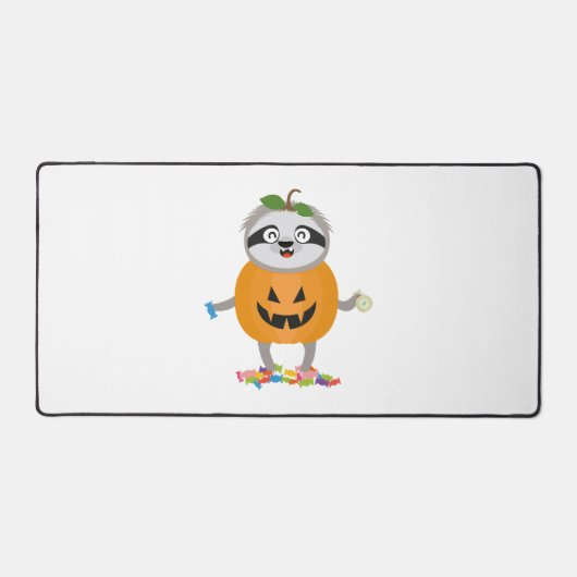 Pompoen Sloth Halloween kostuum cadeau Bureaumat (Voorkant)