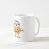 Pompoen Sloth Halloween kostuum cadeau Koffiemok (Voorkant rechts)