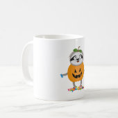 Pompoen Sloth Halloween kostuum cadeau Koffiemok (Voorkant links)