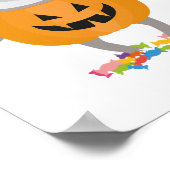 Pompoen Sloth Halloween kostuum cadeau Poster (Hoek)