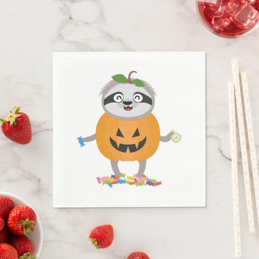 Pompoen Sloth Halloween kostuum cadeau Servet (Insitu)