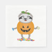 Pompoen Sloth Halloween kostuum cadeau Servet (Voorkant)