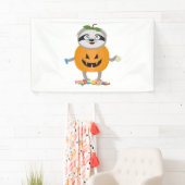 Pompoen Sloth Halloween kostuum cadeau Spandoek (Insitu)