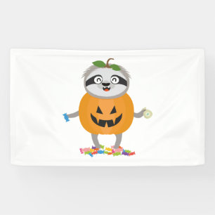 Pompoen Sloth Halloween kostuum cadeau Spandoek