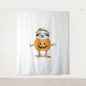 Pompoen Sloth Halloween kostuum cadeau Wandkleed (Voorkant)