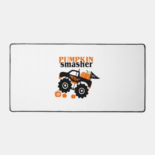 Pompoen Smasher Boys Halloween Monster Truck Bureaumat (Voorkant)