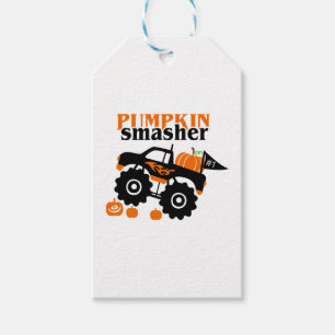 Pompoen Smasher Boys Halloween Monster Truck Cadeaulabel