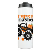 Pompoen Smasher Boys Halloween Monster Truck Thermosbeker (Voorkant)