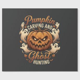 Pompoen Snijden Spookjacht Halloween Griezelen Vli Cadeaupapier