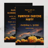 Pompoen snijfeest halloween Pompoenen vleermuizen Feestdagenkaart (Voorkant / Achterkant)