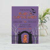 Pompoen snijfeest Spookachtige Herfst Kaart (Staand voorkant)