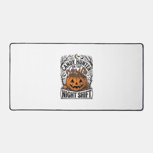 Pompoen Snoep Emmer Vintage Halloween Gravure D Bureaumat (Voorkant)