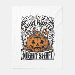 Pompoen Snoep Emmer Vintage Halloween Gravure D Fleece Deken