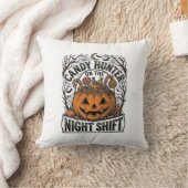 Pompoen Snoep Emmer Vintage Halloween Gravure D Kussen (Deken)