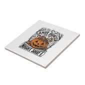 Pompoen Snoep Emmer Vintage Halloween Gravure D Tegeltje (Zijkant)