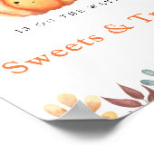 Pompoen snoep en behandelt baby shower poster (Hoek)