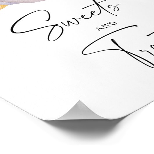 Pompoen - snoep en trakteert baby shower poster (Hoek)