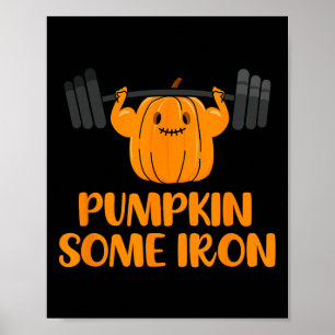 Pompoen Sommige Ijzer Leuk Halloween Gym Workout L Poster