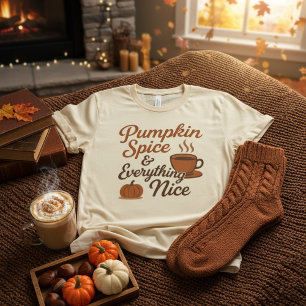 Pompoen Specerij & Alles is Leuk Retro Herfst T-shirt