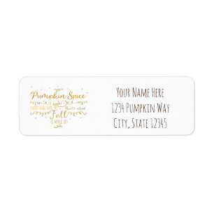 Pompoen Specerij & Alles Leuk Najaar Etiket