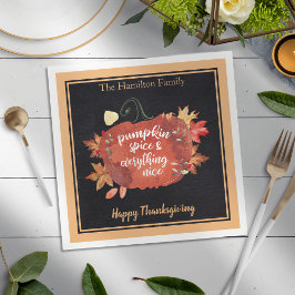 Pompoen Specerij & Alles Leuk Thanksgiving Servet