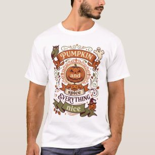 Pompoen Specerij Alles Mooie Uil Geest Heksenhoed T-shirt
