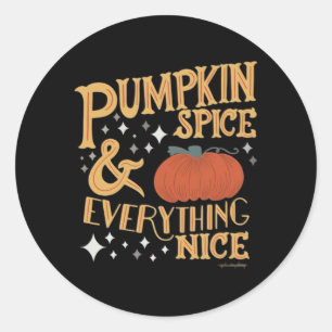 Pompoen specerij en alles leuk basic grappig ronde sticker
