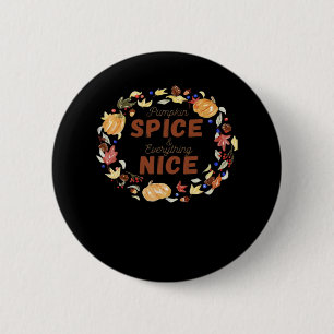 Pompoen specerij en alles leuk essentiële grappig ronde button 5,7 cm