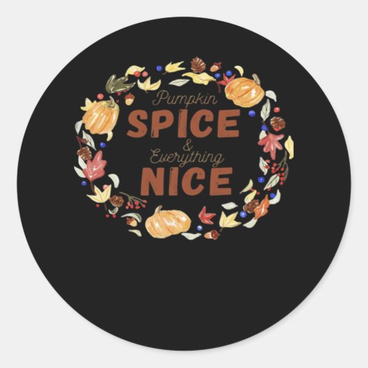 Pompoen specerij en alles leuk essentiële grappig ronde sticker (Voorkant)