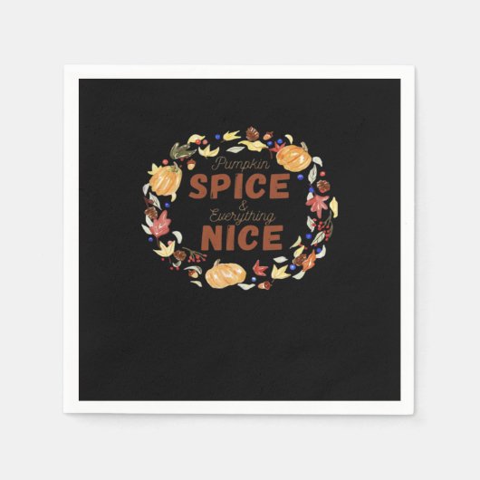 Pompoen specerij en alles leuk essentiële grappig servet (Voorkant)