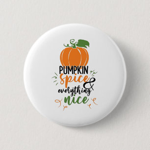 Pompoen specerij en alles leuk Halloween grappig Ronde Button 5,7 Cm