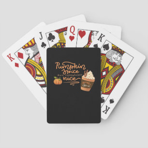 Pompoen specerij en alles leuke Herfst kunst met P Pokerkaarten