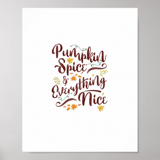 Pompoen specerij en alles leuke Herfst meisjes Poster (Voorkant)