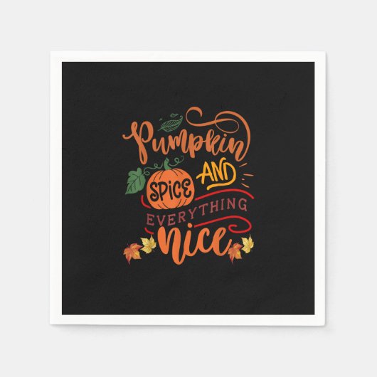 Pompoen specerij en alles leuke Herfst seizoen Vin Servet (Voorkant)